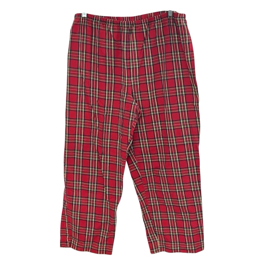 L.L. Bean 100% cotton men’s Red Plaid Pajama Pants